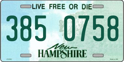 NH license plate 3850758