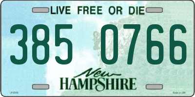 NH license plate 3850766