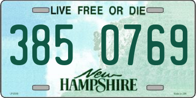 NH license plate 3850769