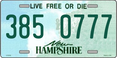 NH license plate 3850777