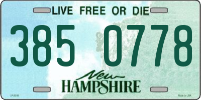 NH license plate 3850778