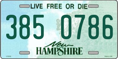 NH license plate 3850786