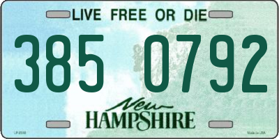 NH license plate 3850792