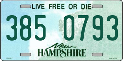 NH license plate 3850793