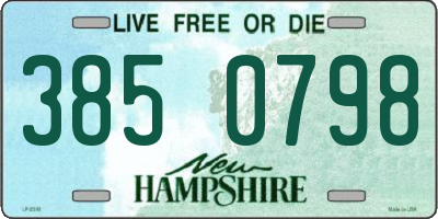 NH license plate 3850798