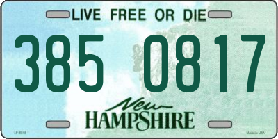 NH license plate 3850817