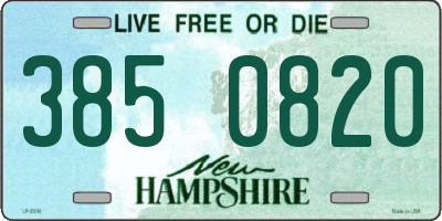 NH license plate 3850820