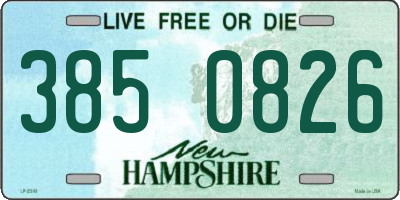 NH license plate 3850826