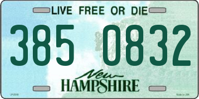 NH license plate 3850832