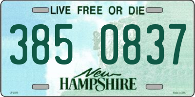 NH license plate 3850837