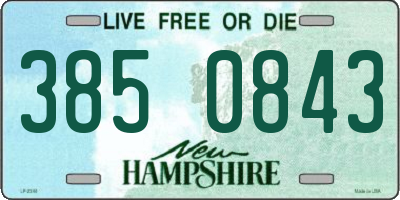 NH license plate 3850843