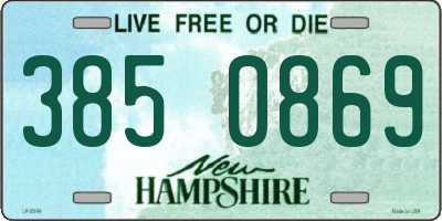 NH license plate 3850869