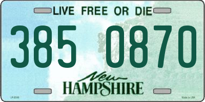 NH license plate 3850870