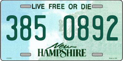 NH license plate 3850892