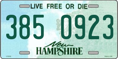 NH license plate 3850923