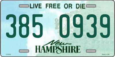 NH license plate 3850939