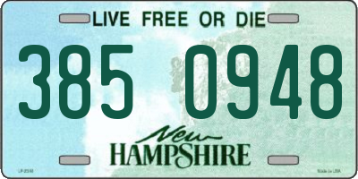 NH license plate 3850948