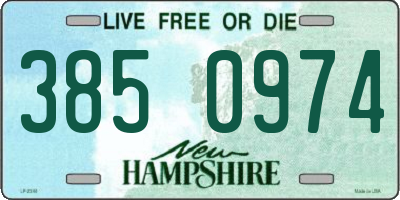 NH license plate 3850974