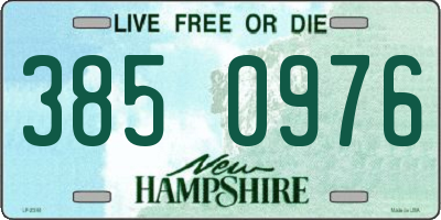 NH license plate 3850976