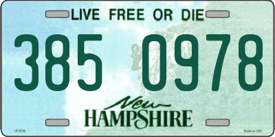 NH license plate 3850978