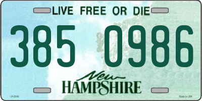 NH license plate 3850986