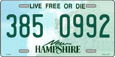NH license plate 3850992