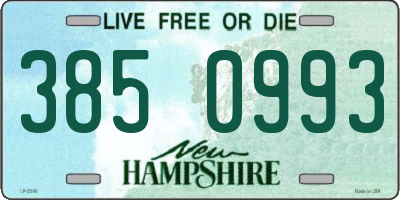 NH license plate 3850993