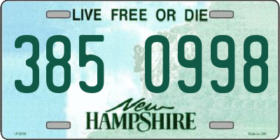 NH license plate 3850998