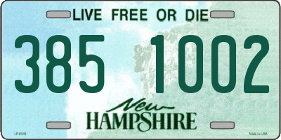 NH license plate 3851002