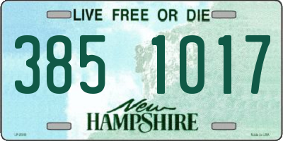 NH license plate 3851017