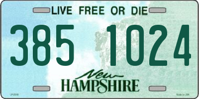 NH license plate 3851024