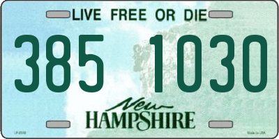 NH license plate 3851030