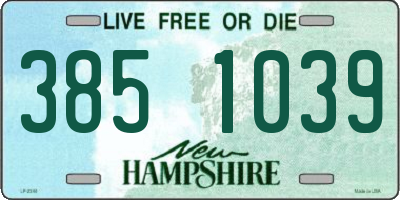 NH license plate 3851039