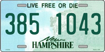 NH license plate 3851043