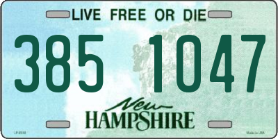 NH license plate 3851047