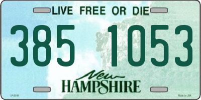 NH license plate 3851053