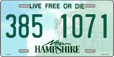 NH license plate 3851071