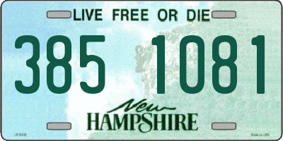 NH license plate 3851081