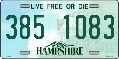 NH license plate 3851083