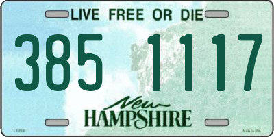 NH license plate 3851117