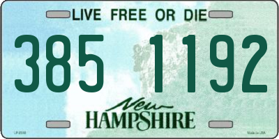 NH license plate 3851192