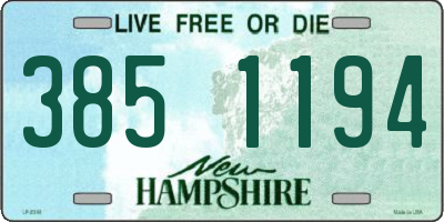 NH license plate 3851194