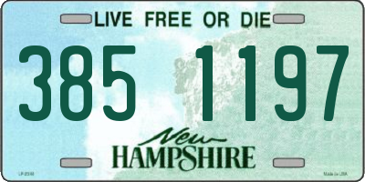 NH license plate 3851197