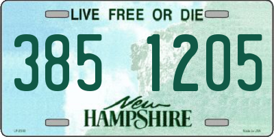 NH license plate 3851205