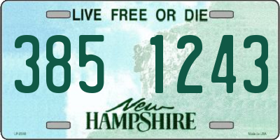NH license plate 3851243