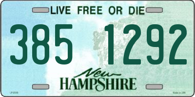 NH license plate 3851292