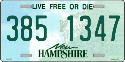 NH license plate 3851347
