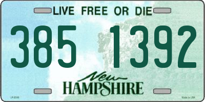 NH license plate 3851392