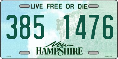 NH license plate 3851476