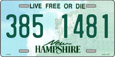 NH license plate 3851481